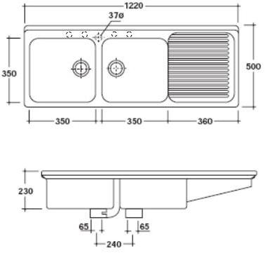 Мойка кухонная овальная Galassia Lavelli sun-id-1392708 - Вид №1