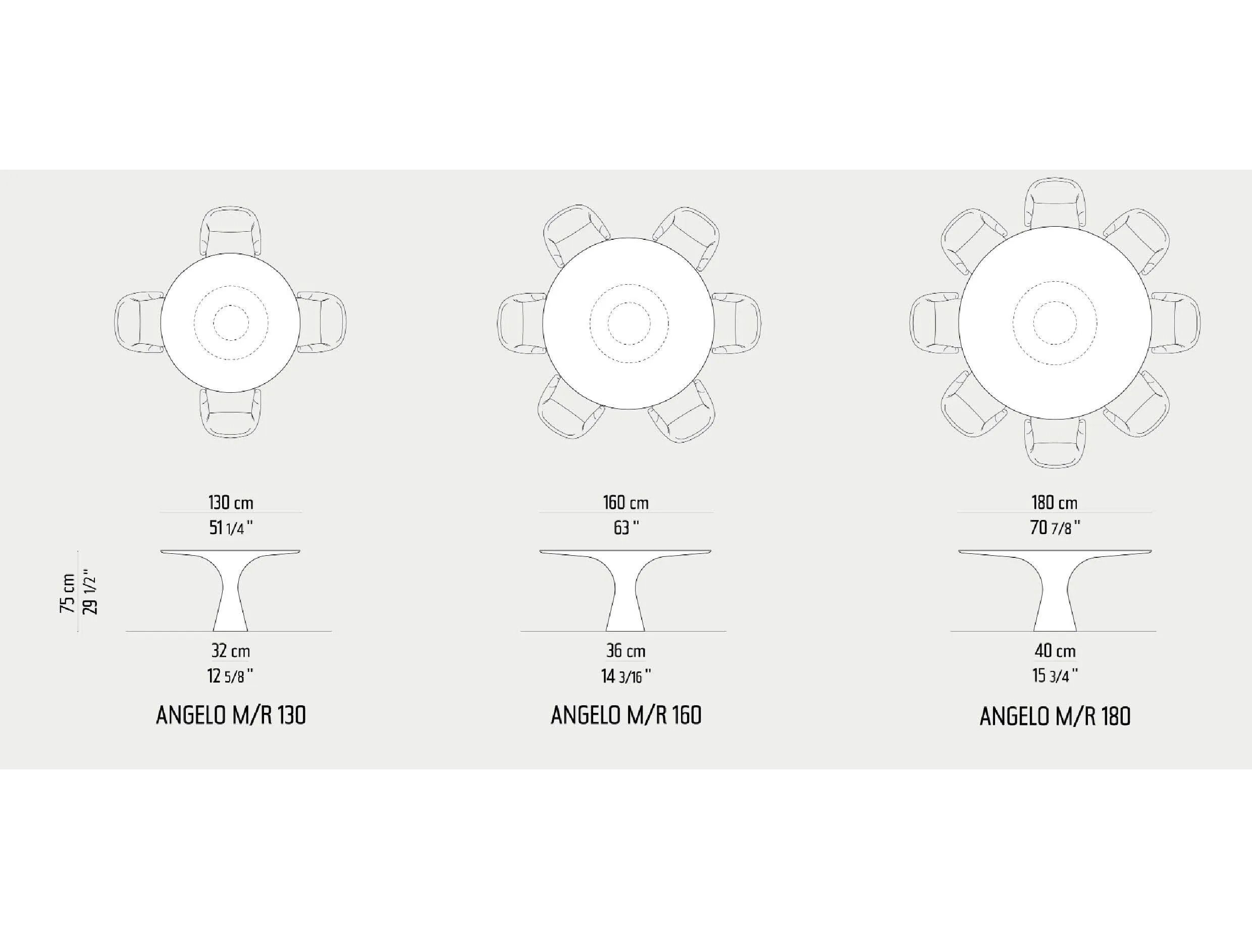 Круглый обеденный стол из натурального камня Alinea Design Objects Angelo M ARCH-00149594 - Вид №20