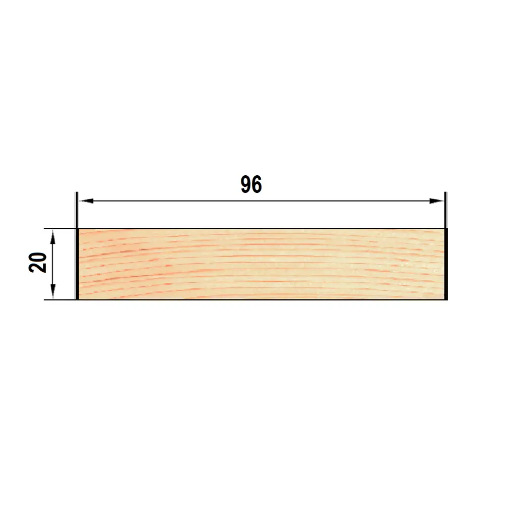 Доска строганая 20x96x2000 мм хвоя Норма ФГИС ЛК 18670117 STLM-2126744 Santreyd  - Вид №2