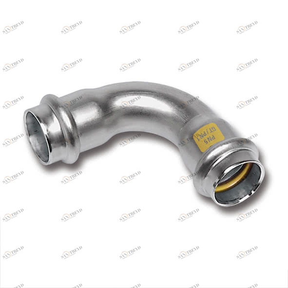 617002A15 SANHA 17002A пр.-фит. газ, нерж.сталь, отвод 90° ВПр-ВПр 15 мм 