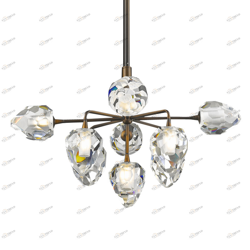 Подвесной светильник On the Rocks 9 от Delight Collection P68038L-9 DELIGHT COLLECTION ДИЗАЙНЕРСКИЕ 243797 Золотой 