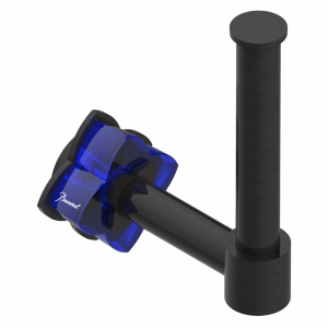 U6B-542 Бумагодержатель настенный резервный Thg-paris Pétale de Cristal, синий хрусталь Покрытие PVD бронза