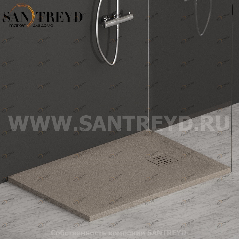 DP10070505 Душевой поддон 100x70 см цвет Кашемир Globo DOCCIAPIETRA Италия Ceramica Globo