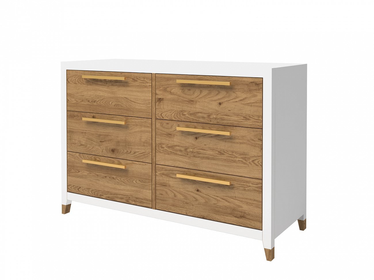 Комод с 6 ящиками бежевый N2 Arnika FURNITERA ДИЗАЙНЕРСКИЕ 120332 Бежевый;белый  - Вид №1