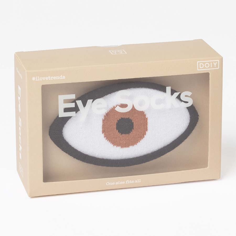 DYEYESOBR Носки eye, коричневые Doiy  - Вид №5