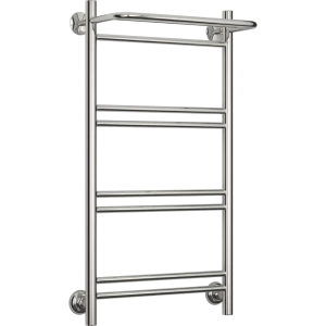 Полотенцесушитель водяной с полкой Сунержа ВПС-51П 80x40 мм нержавеющая сталь c полимерным покрытием 3/4" цвет хром