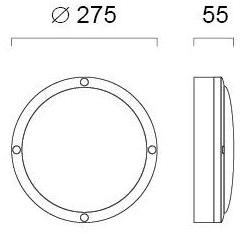 Terzo Light Уличный потолочный светильник из алюминия Leros V4049200/-201/-203  - Вид №3
