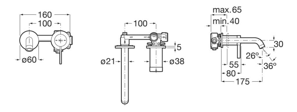 Однорычажный смеситель для раковины Roca Ona ARCH-00079428 - Вид №18