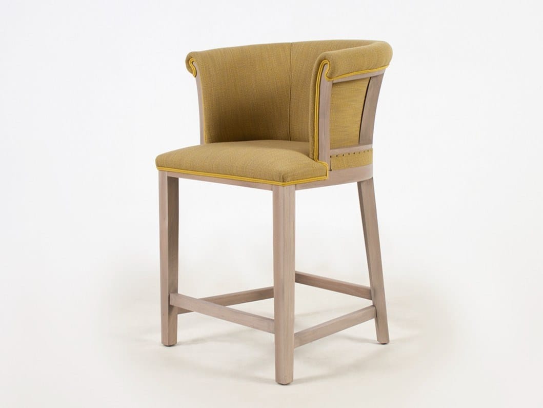 Высокий тканевый табурет с подставкой для ног со спинкой CREARTE COLLECTIONS Casino Essence ARCH-00065358 - Вид №8