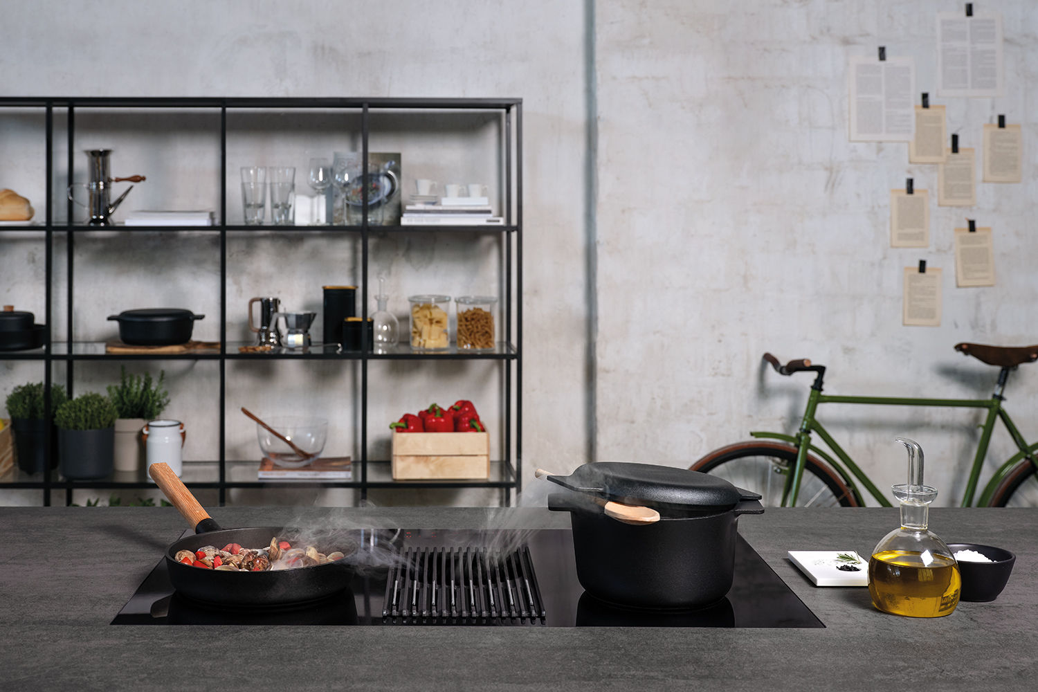 NIKOLATESLA LIBRA BL/F/83-PRF0147745 Индукционные варочные панели / индукционная, с вытяжкой, 900 м3/ч, черная Elica  - Вид №3