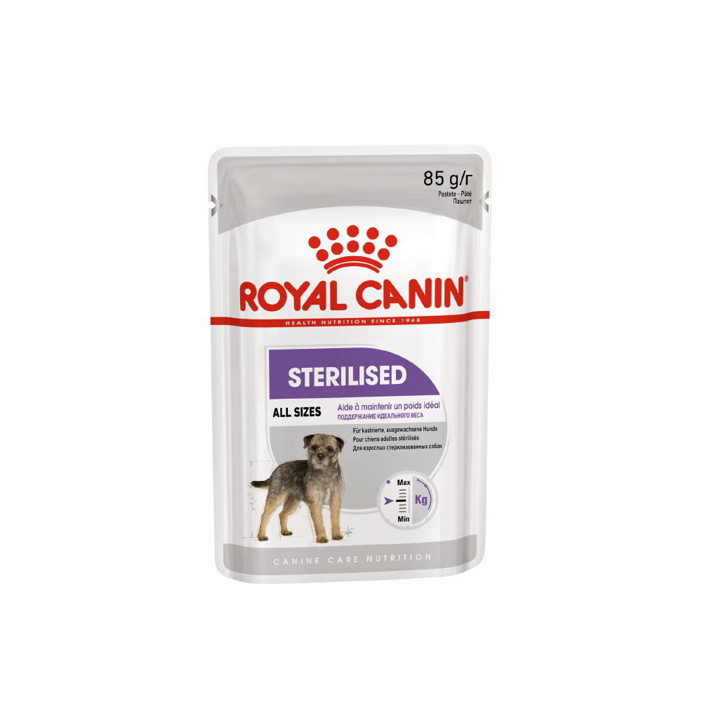 ПР0049778 Корм для собак Sterilised Care для стерилизованных, паштет пауч 85г ROYAL CANIN 