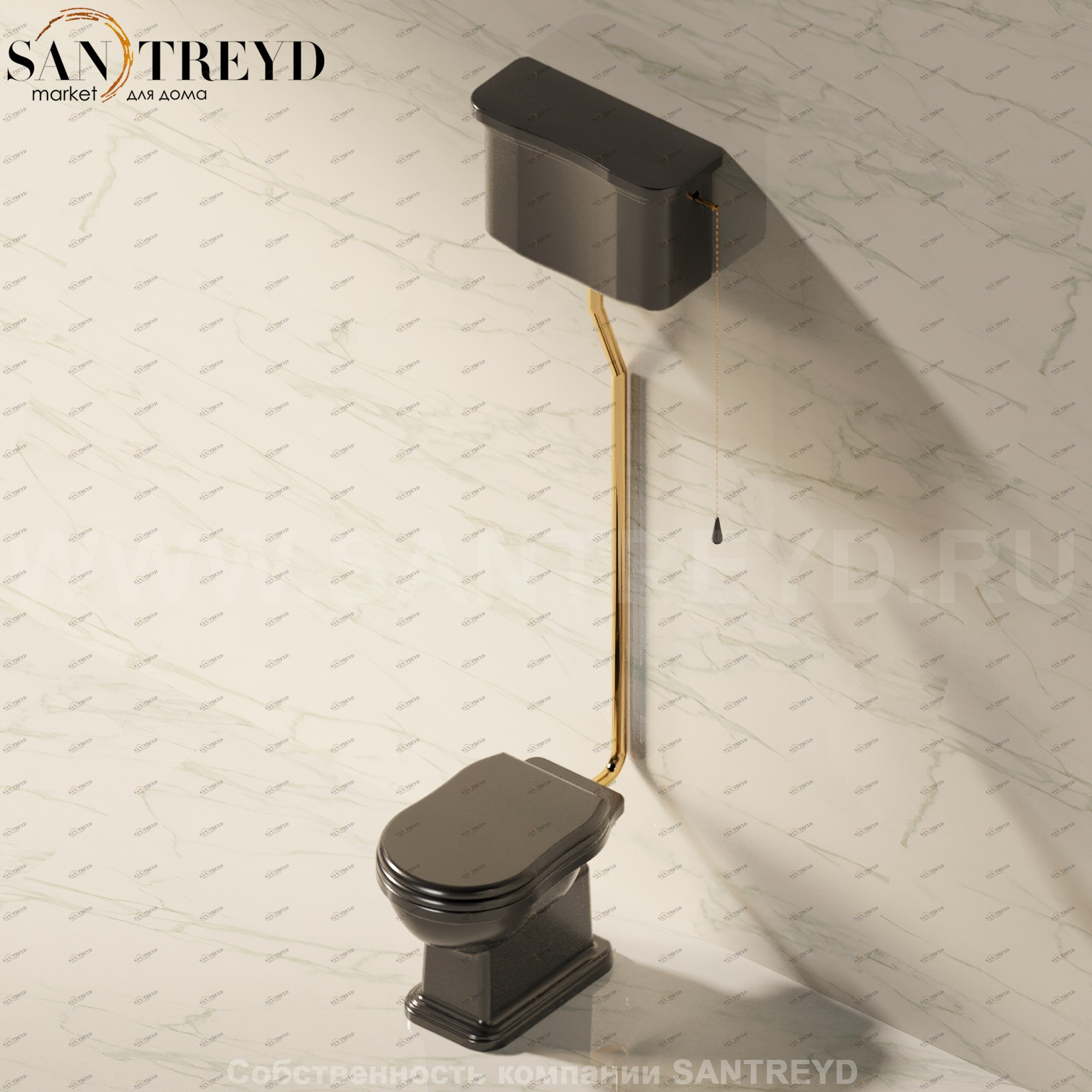 6008C9017 Компакт унитаз с бачком Черный Ceramica Flaminia Efi Италия