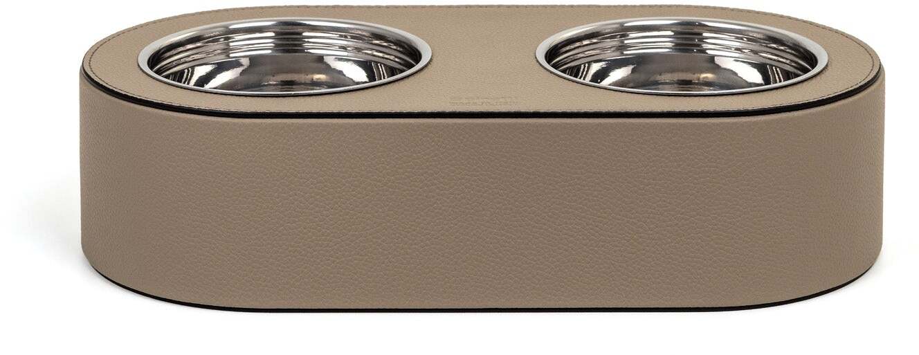 Миска для питомца - 43X21,5X8,5 см / pebble-leather_black