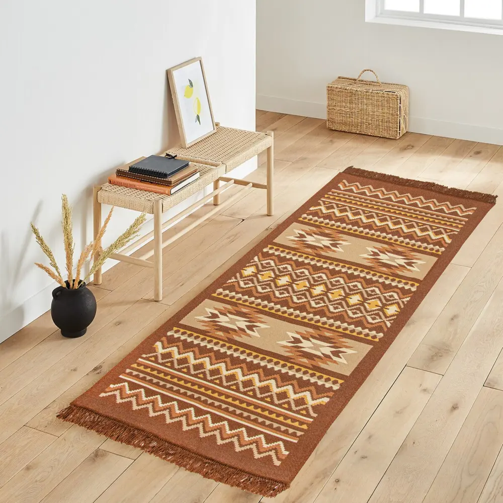 CTIM Килим 1914 D - коричневый акриловый коврик с геометрическим узором 83518784 STLM-1021491