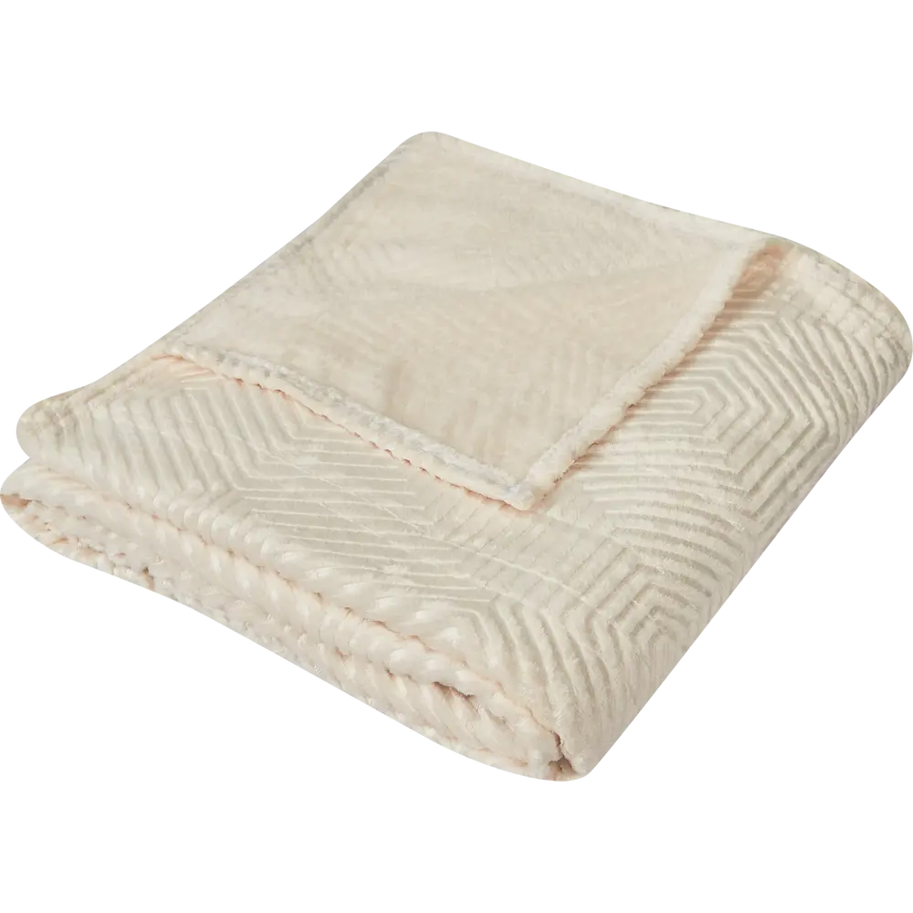 Плед Berta 150x200 см жаккард цвет экрю СТОЛИЦА ТЕКСТИЛЯ STLM-2159641