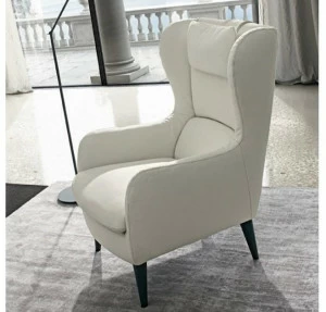 Febal Casa Кожаное кресло Bergere с подлокотниками