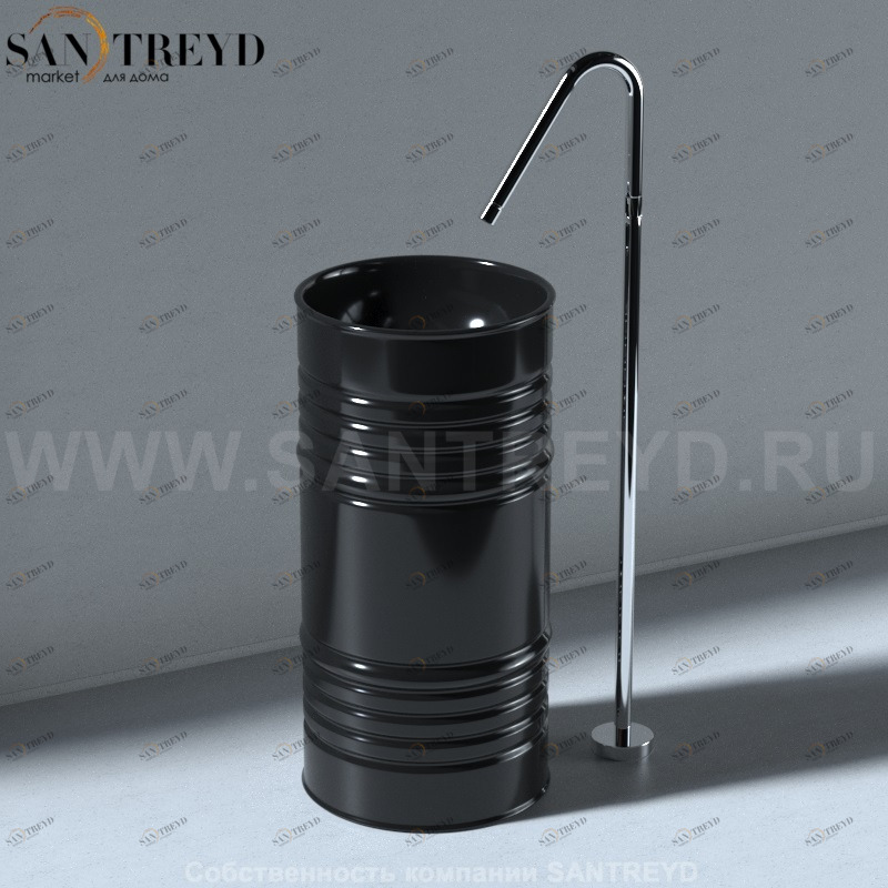 4742K04 Напольная раковина стоящая круглая Kerasan Artwork