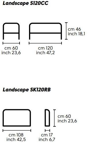 Midj Модульная тканевая скамья со спинкой Landscape S120cc+sk120rb - Вид №4