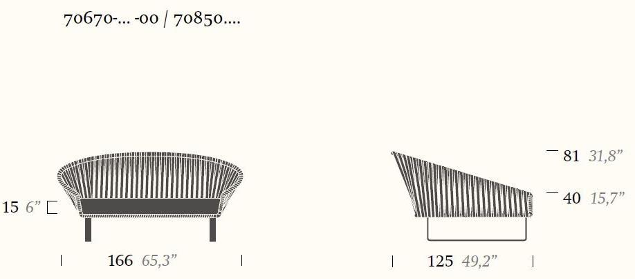 Kettal Садовая кровать из ткани Bitta #70800/70850 - Вид №6