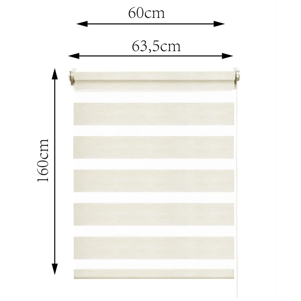 Штора рулонная день-ночь Inspire Moscou 60x160 см светло-бежевая Trench 6 82688331 STLM-2091585 - Вид №3