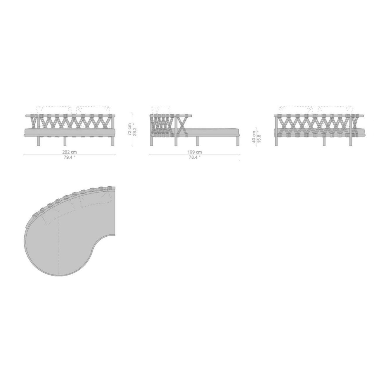 Модульный садовый диван CASSINA Trampoline ARCH-00122194 - Вид №8