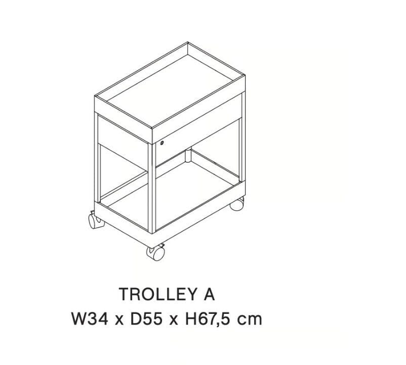 Алюминиевый комод на колесах In Stock Hay ARCH-00069730 - Вид №2