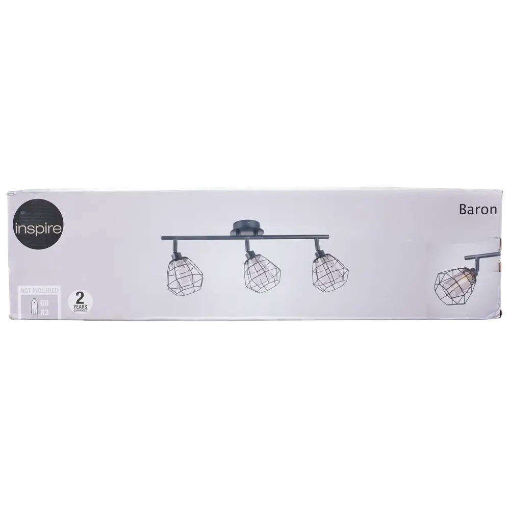 Спот поворотный Inspire Baron 3 лампы 9 м² цвет чёрный 82124823 STLM-2158056  - Вид №4