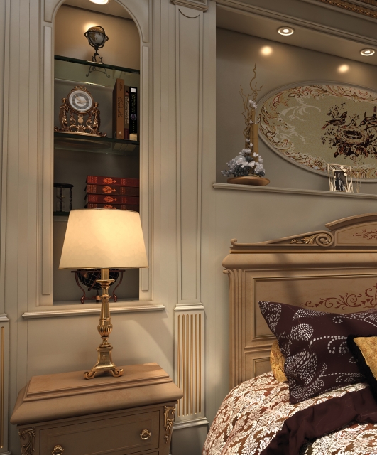 Regency7 Tifernoit Лакированные буазери серо-голубого цвета в стиле регентства Soggiorno  - Вид №5