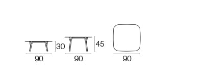 Алюминиевый квадратный садовый стол emu Angel ARCH-00039931 - Вид №7