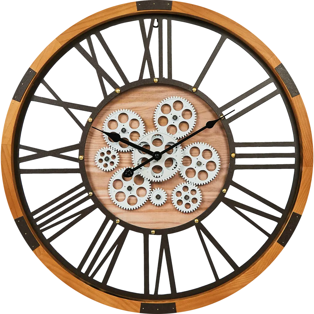 Часы настенные Dream River Шестеренки GH60672 круглые МДФ цвет бежевый бесшумные ø55.4 Осень STLM-2093644