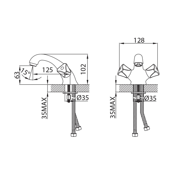 BE19017BW6 MI Milardo Bering Смеситель для умывальника Bering Россия - Вид №6