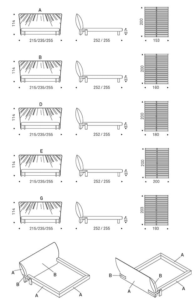 Двуспальная кровать с мягким изголовьем Cattelan italia PASCAL ARCH-00040740 - Вид №4