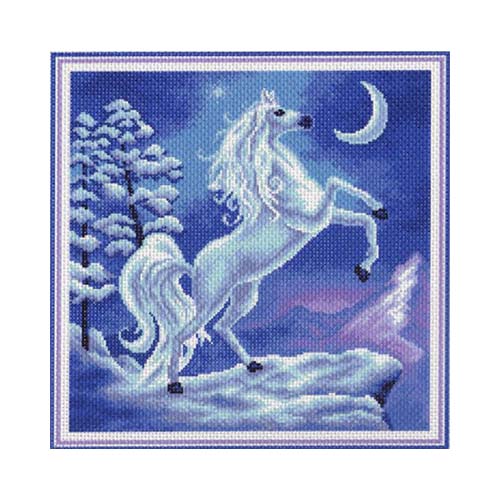 1034 Канва/ткань с рисунком Рисунок на канве 41 см х 41 см "Волшебство" Матренин посад 