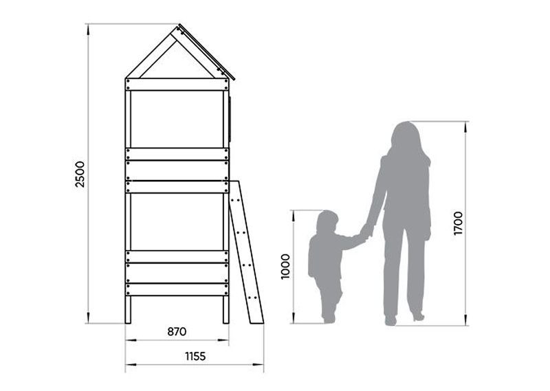 Кровать-чердак Home nord M 80х160 см белая, голубая ELLIPSE ELLIPSE HOME 351794 Белый;голубой Santreyd  - Вид №1