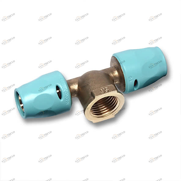 123130G2012 SANHA 23130G 3fit-Push Тройник Вст-ВР-Вст 20x1/2x20 мм 