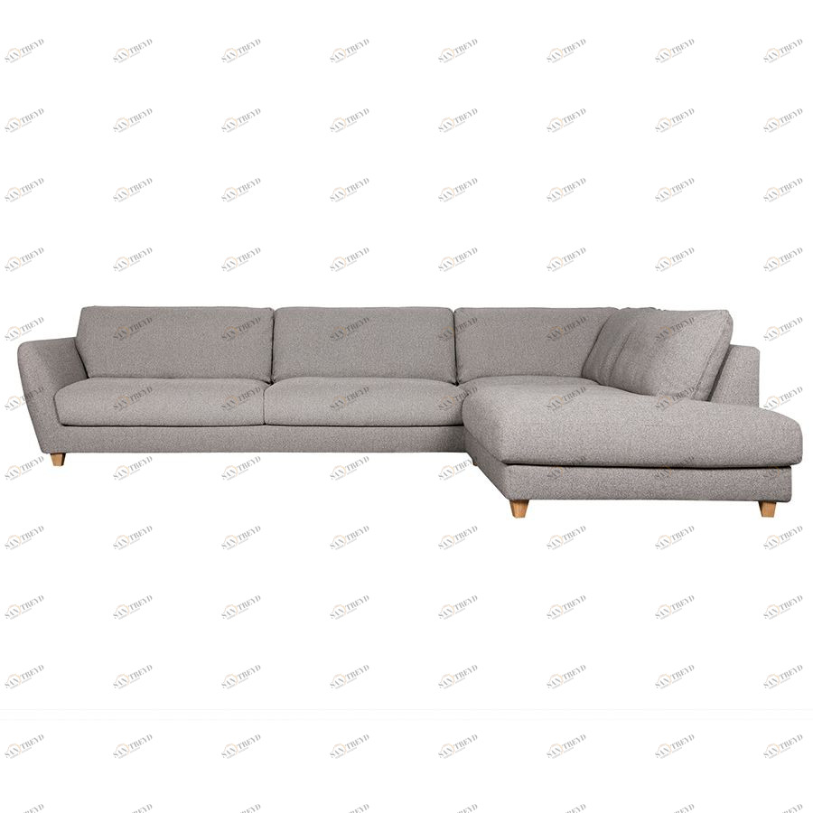 Диван угловой Viktoria, правосторонний, светло-серый Sits S1705