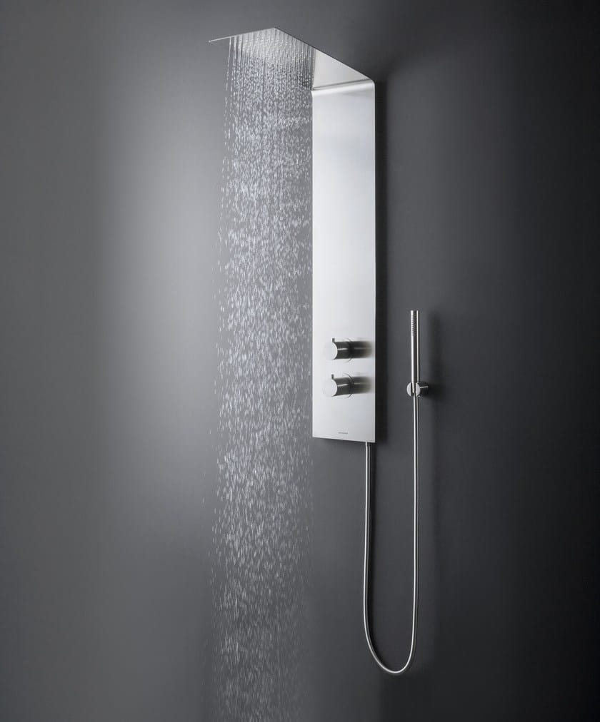 Настенная душевая колонка из нержавеющей стали с душем Antoniolupi VELA ARCH-00023105 - Вид №2