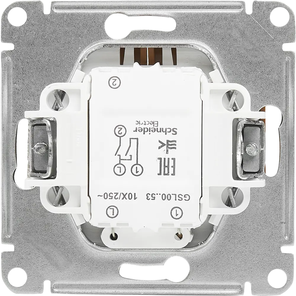 Schneider Electric Glossa — Двухклавишный выключатель с подсветкой для современного интерьера 82454940 STLM-0027506 - Вид №2