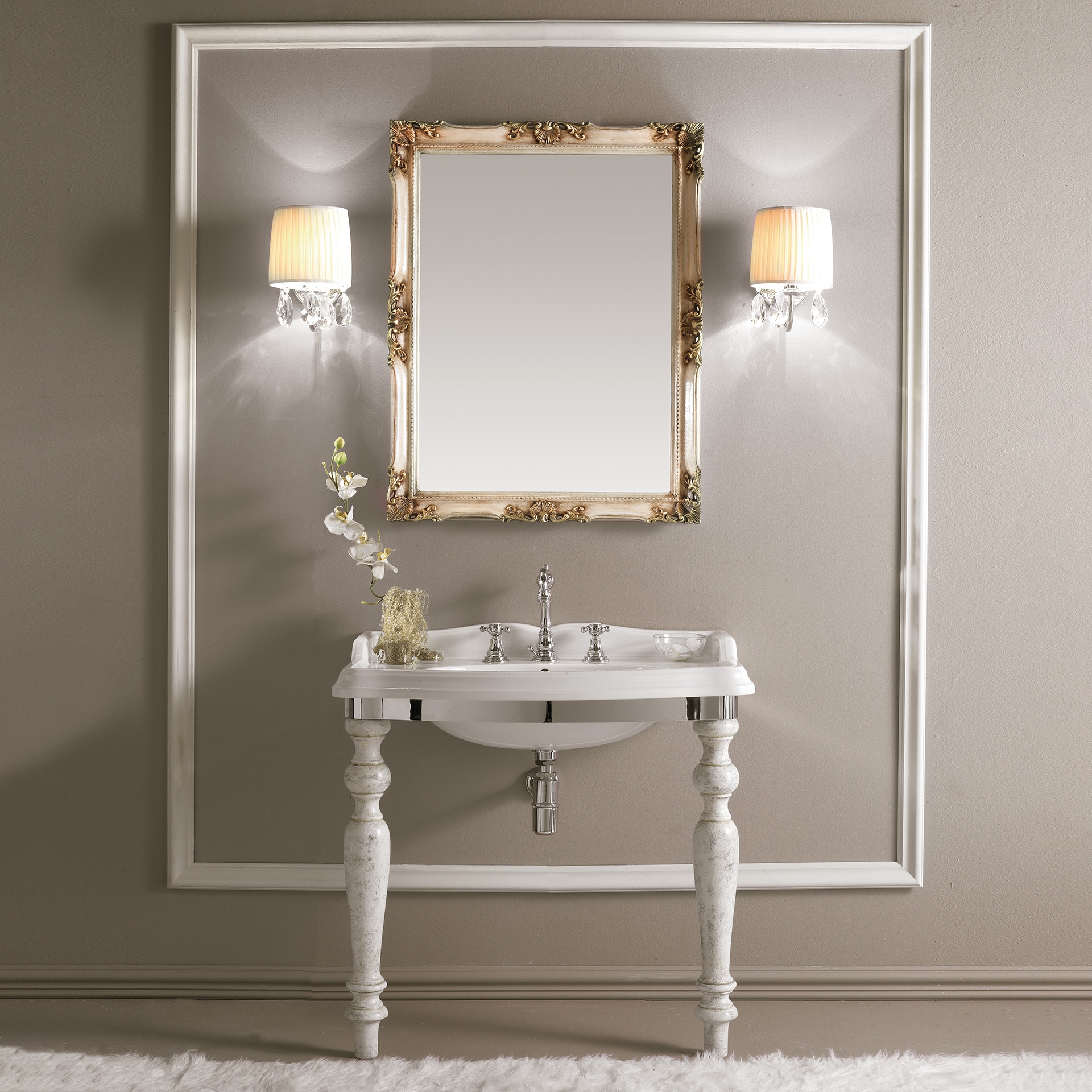 FI3070 3SC Консоль Firenze с умывальником LA01 и сифоном Classico Treesseci 3SC - Вид №1