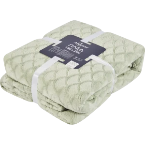 Плед Aglae 180x200 см фланель цвет зеленый 86408209 STLM-2077672