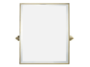 Зеркало с латунной рамой для ванной комнаты