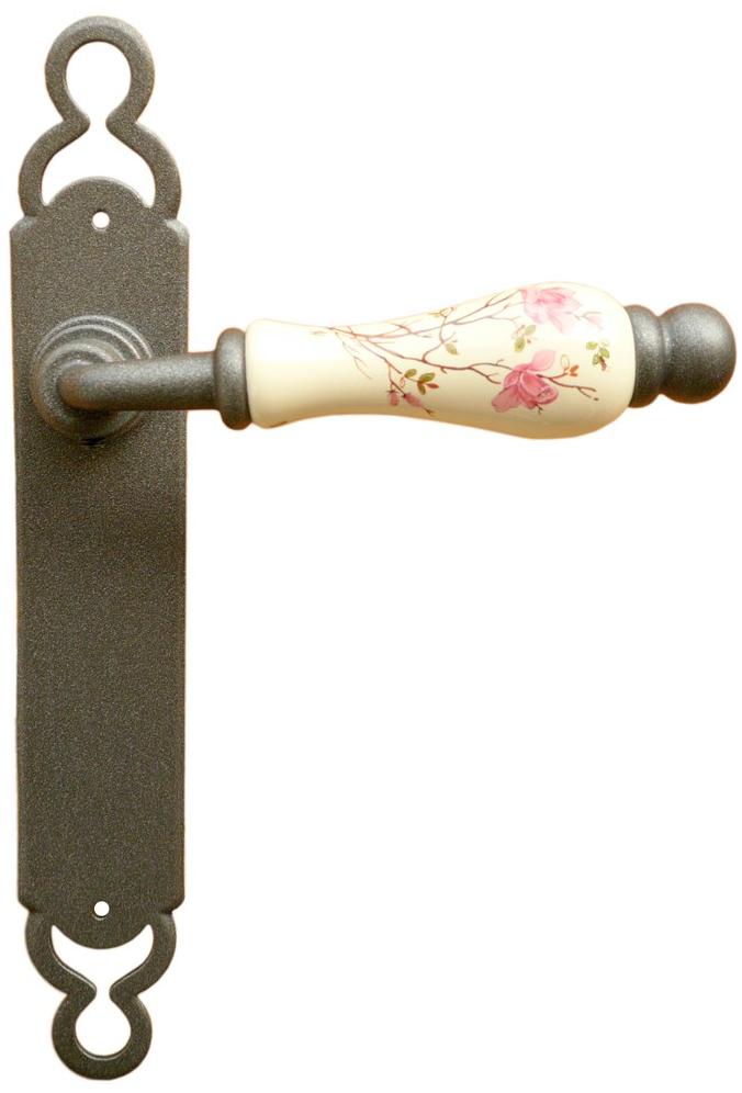 Galbusera Ручка из железа и фарфора на тарелке Vienna 1-10 + d1 - Вид №1