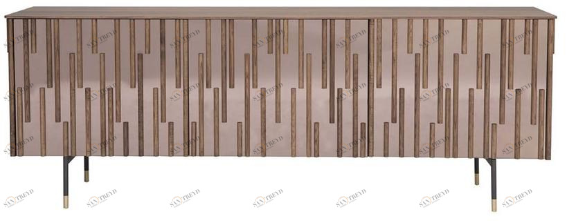 Tonin Casa Комод из дерева и стекла с распашными дверцами Drops T8626-t8624