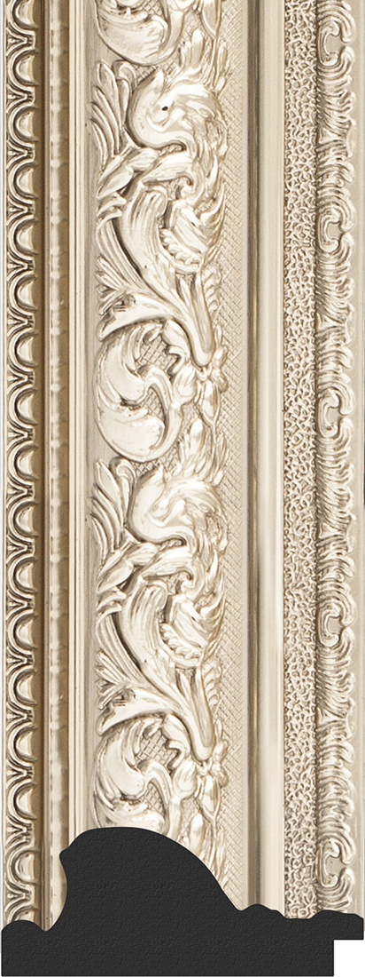 BY 6136 Зеркало напольное с фацетом в багетной раме - виньетка серебро 109 mm EVOFORM Exclusive floor - Вид №3