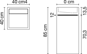 Раковина из керамогранита на колонне CERAMICA FONDOVALLE SHAPE ARCH-00106902 - Вид №2