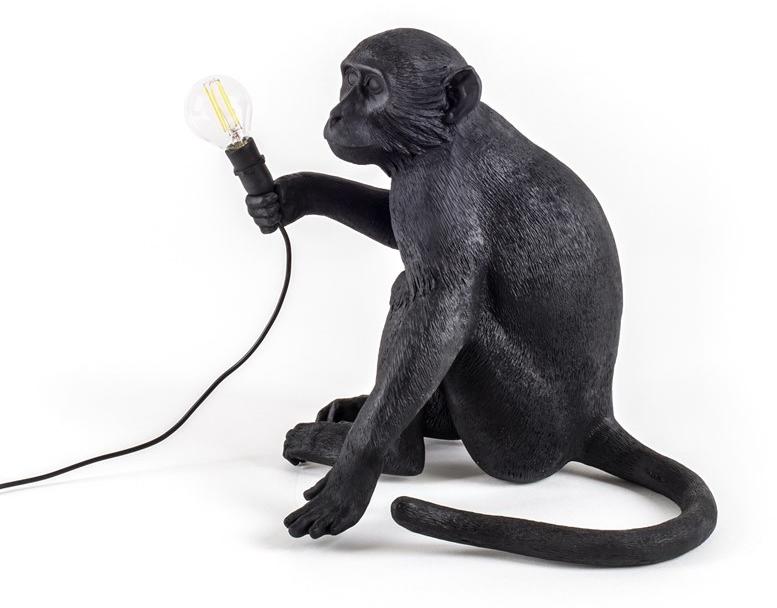 Seletti Торшер из смолы The monkey lamp black sun-id-1396538 - Вид №2
