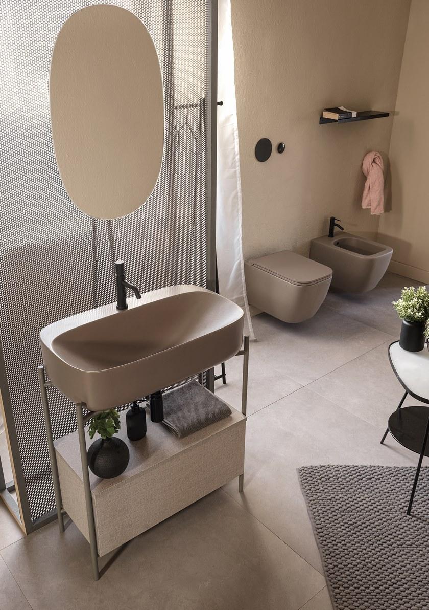 Scarabeo Ceramiche Тумба под умывальник из металла с ящиками Diva sun-id-1465449 - Вид №1