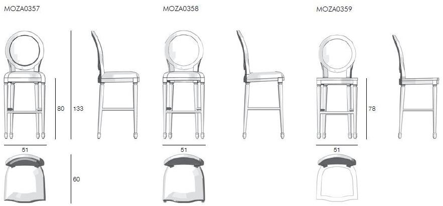 Il Giardino di Legno Табурет из массива дерева с подставкой для ног Mozaic Moza0359 - Вид №1