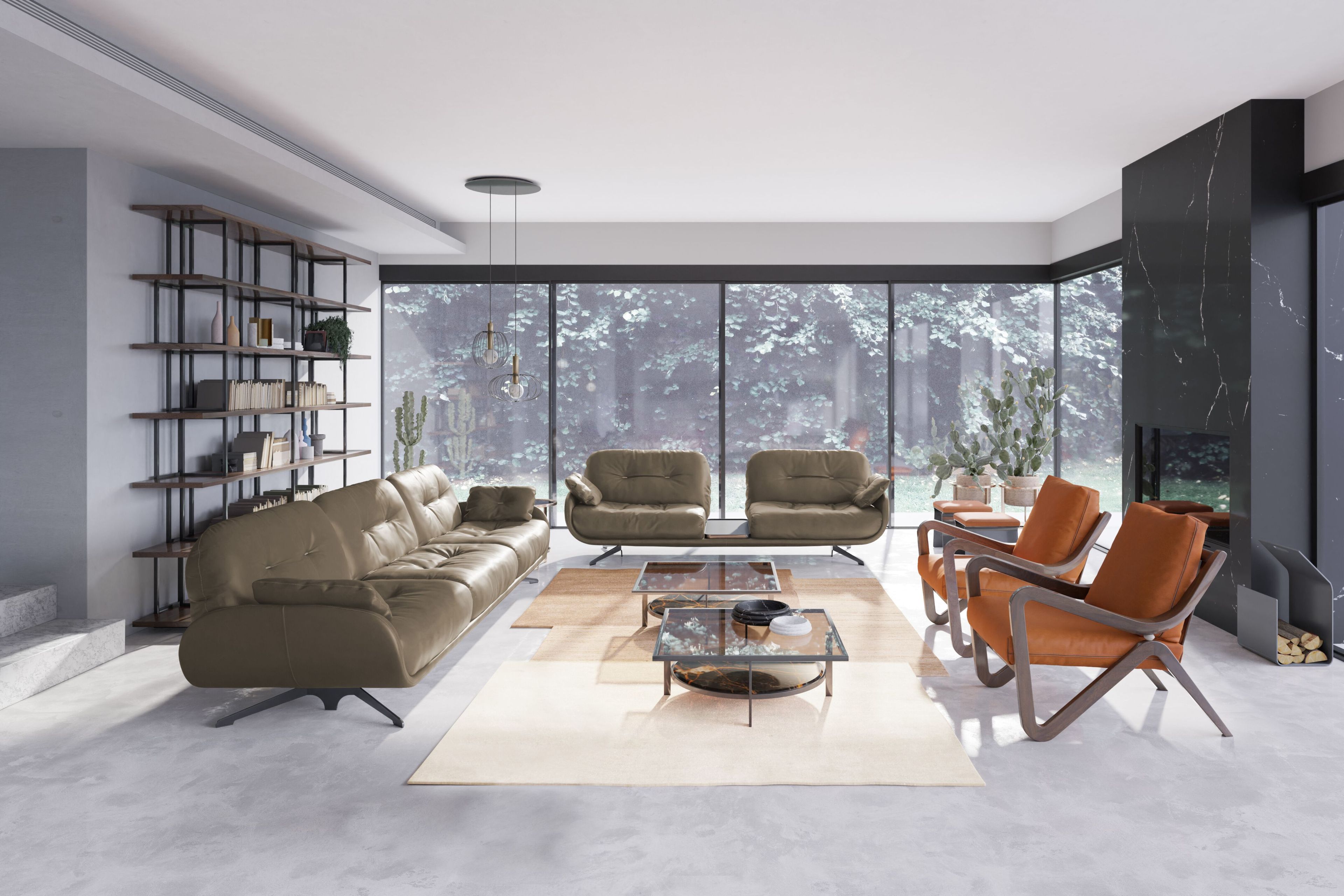 3-местный кожаный диван Borzalino Ayton ARCH-00106302 - Вид №4