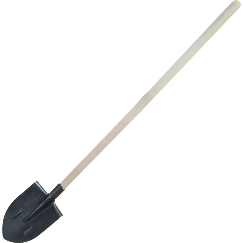 Штыковая лопата Павловская Заря из рельсовой стали с деревянным черенком 84029757